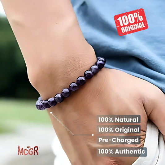MCGR Amethyst Gemstone Bracelet for Women and Men