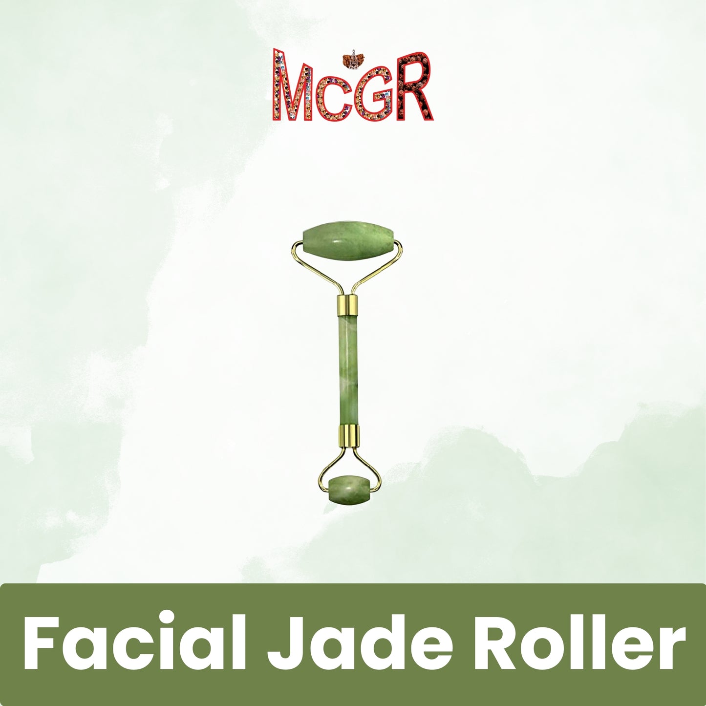 MCGR Facial Massager Jade Roller for Face Neck Healing & Skin Wrinkles