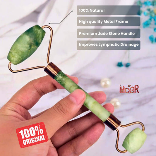 MCGR Facial Massager Jade Roller for Face Neck Healing & Skin Wrinkles