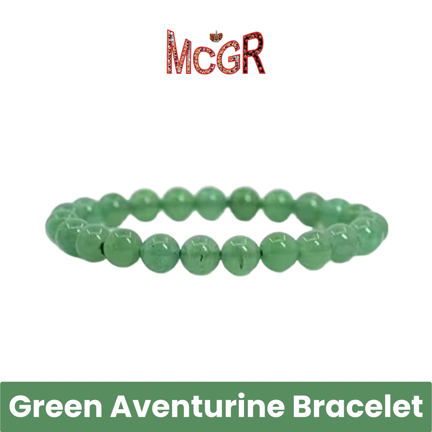 MCGR Green Aventurine Unisex Bracelet for Women and Men