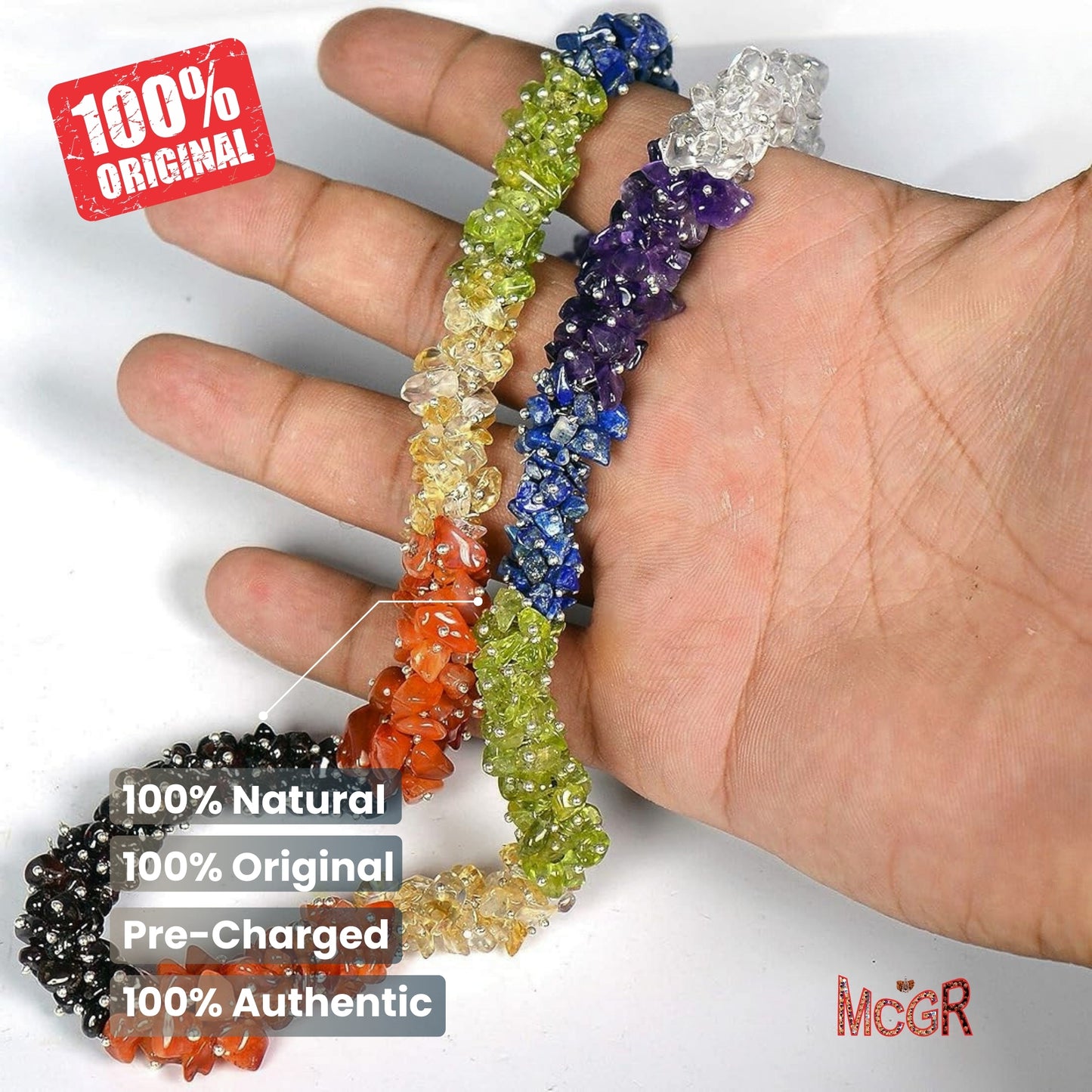 MCGR 7 Chakra Chips Mala/Necklace for Women