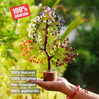 MCGR 7 Chakra Crystal Tree/Showpiece Good Luck and Positive Energy