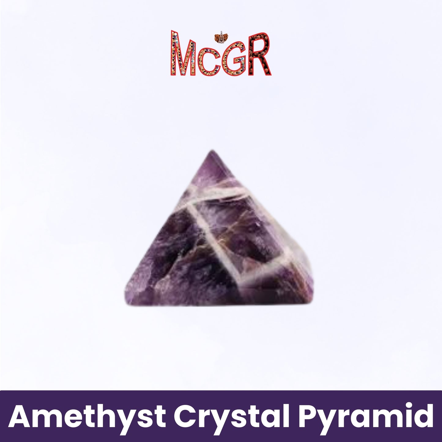 MCGR Amethyst Crystal Pyramid Vastu for Home Décor