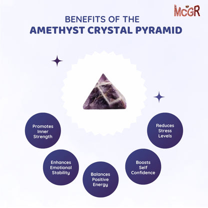 MCGR Amethyst Crystal Pyramid Vastu for Home Décor