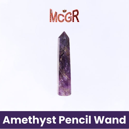 MCGR Amethyst Pencil Wand Dark Purple Faceted