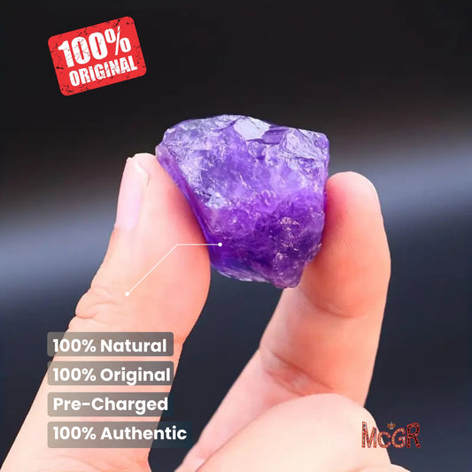 MCGR Amethyst Raw Rough Crystal Stone  for Meditation
