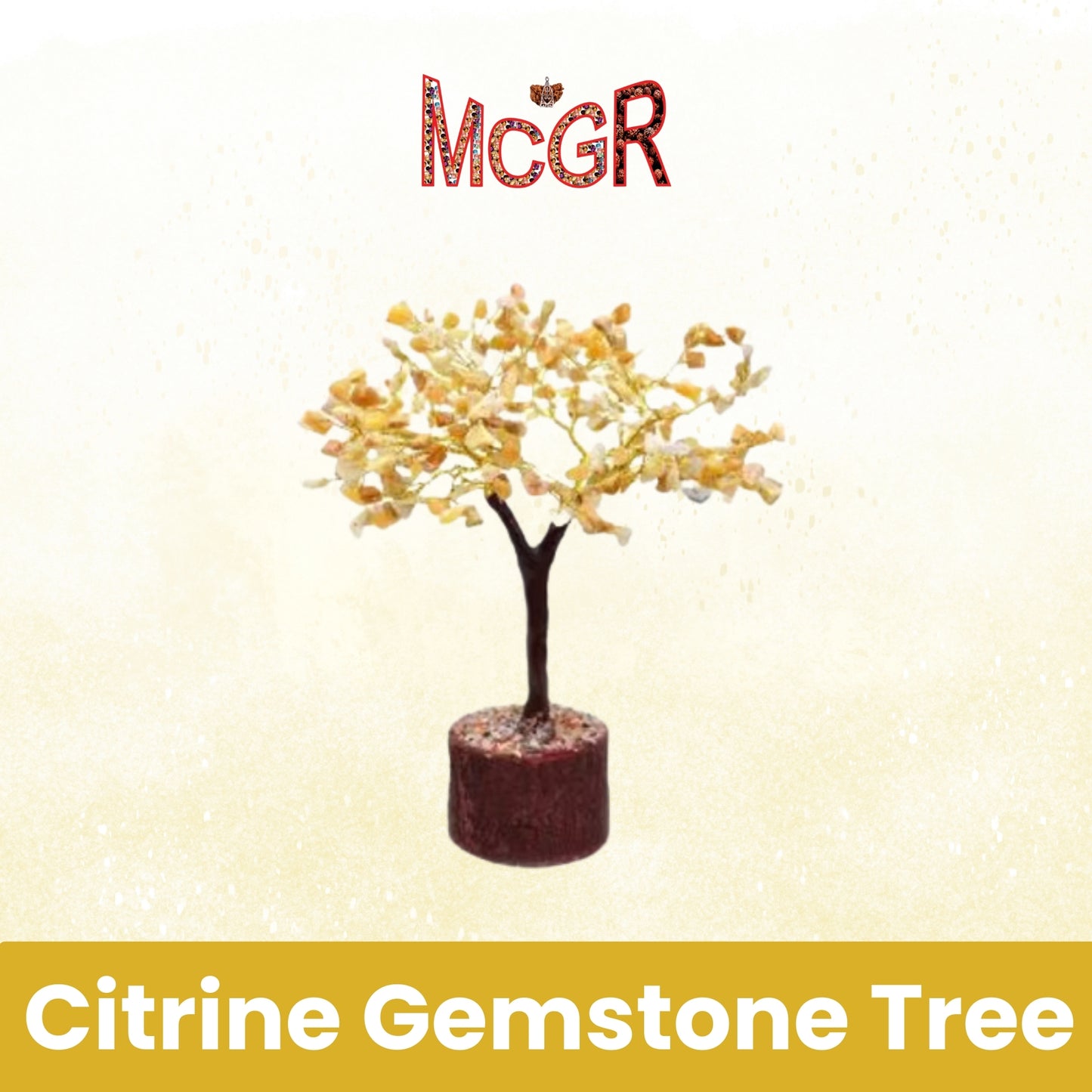 MCGR Citrine Gemstone Tree for Prosperity/Confidence/Healing