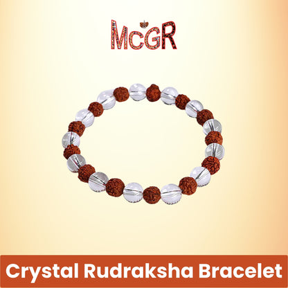 MCGR Crystal Rudraksha Bracelet Unisex for Men and Women