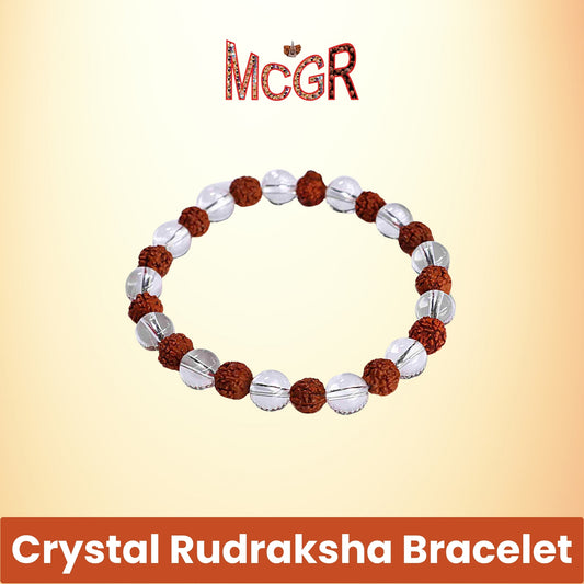 MCGR Crystal Rudraksha Bracelet Unisex for Men and Women