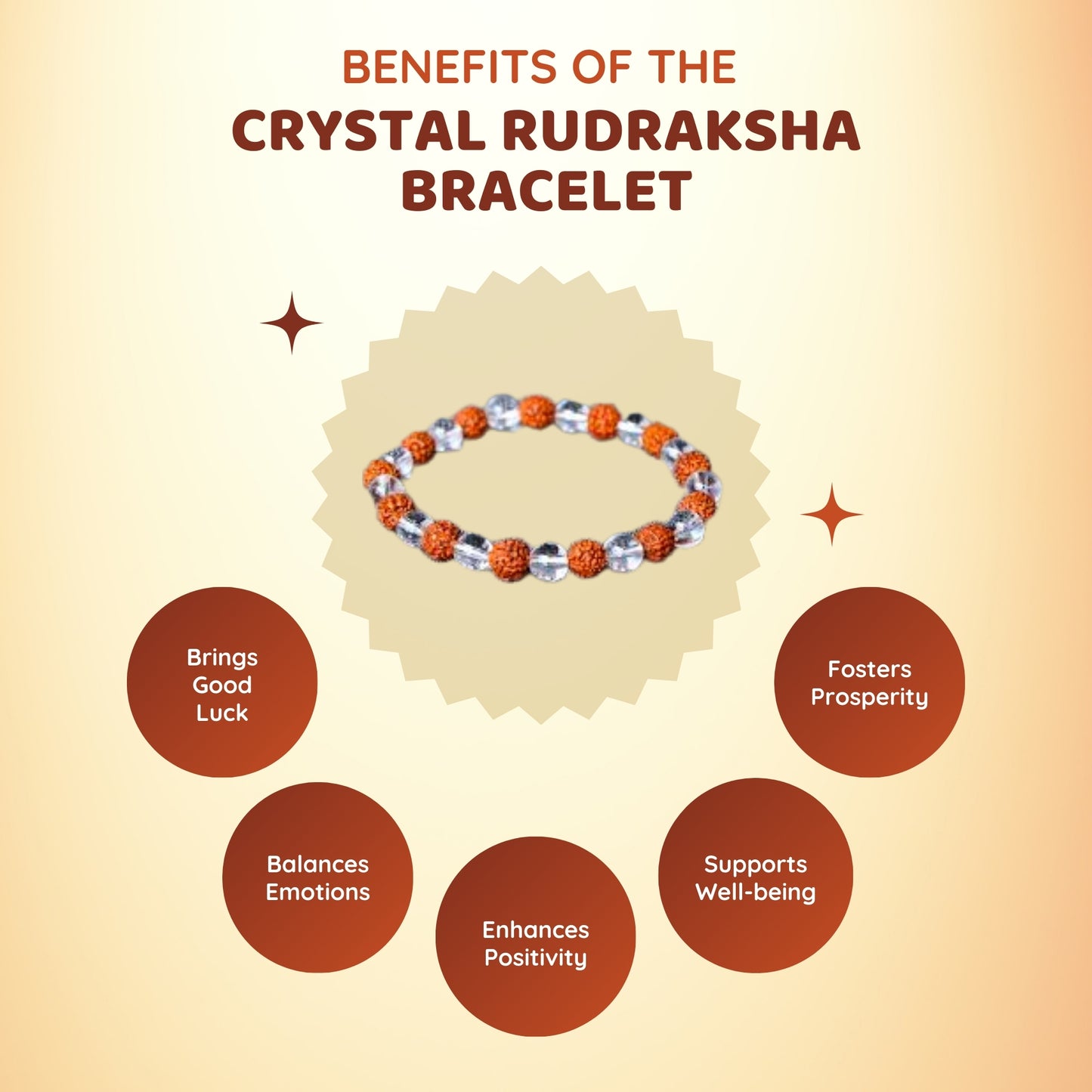 MCGR Crystal Rudraksha Bracelet Unisex for Men and Women