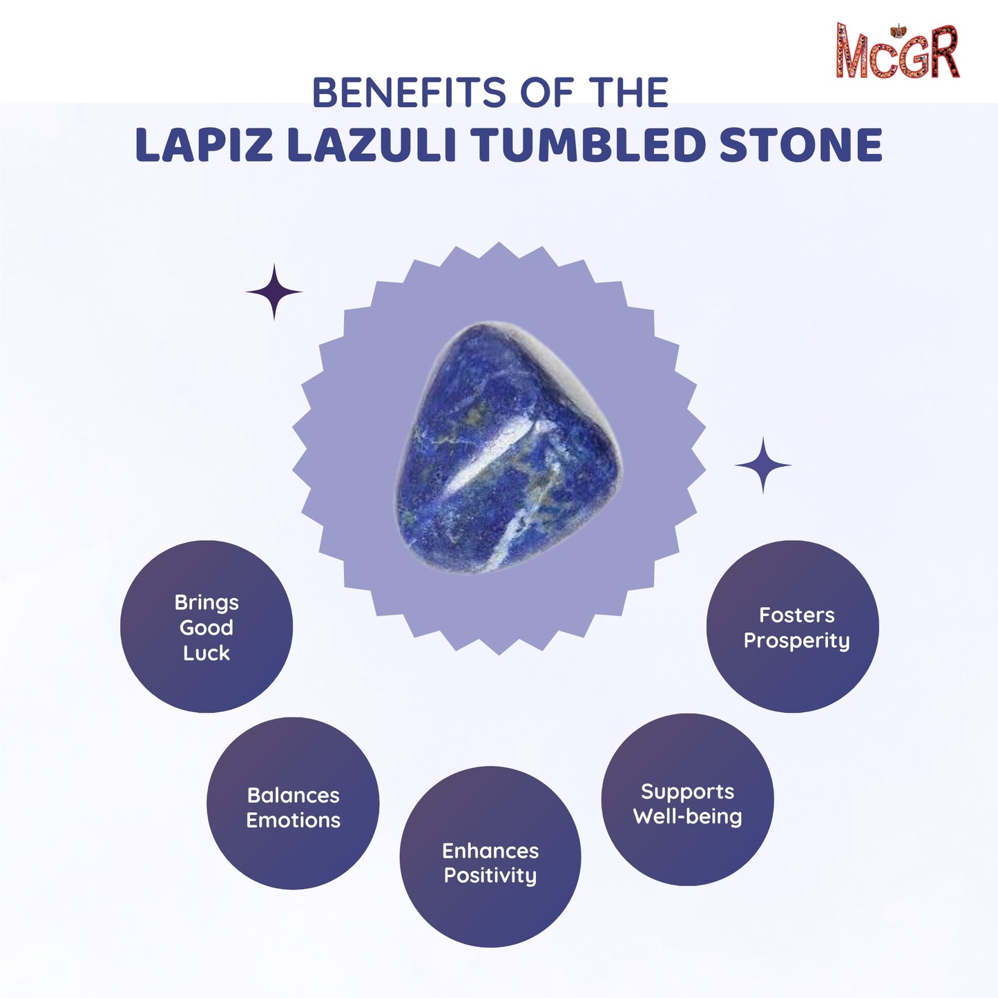 MCGR Lapiz Lazuli Tumbled Stone Reiki Healing Crystals