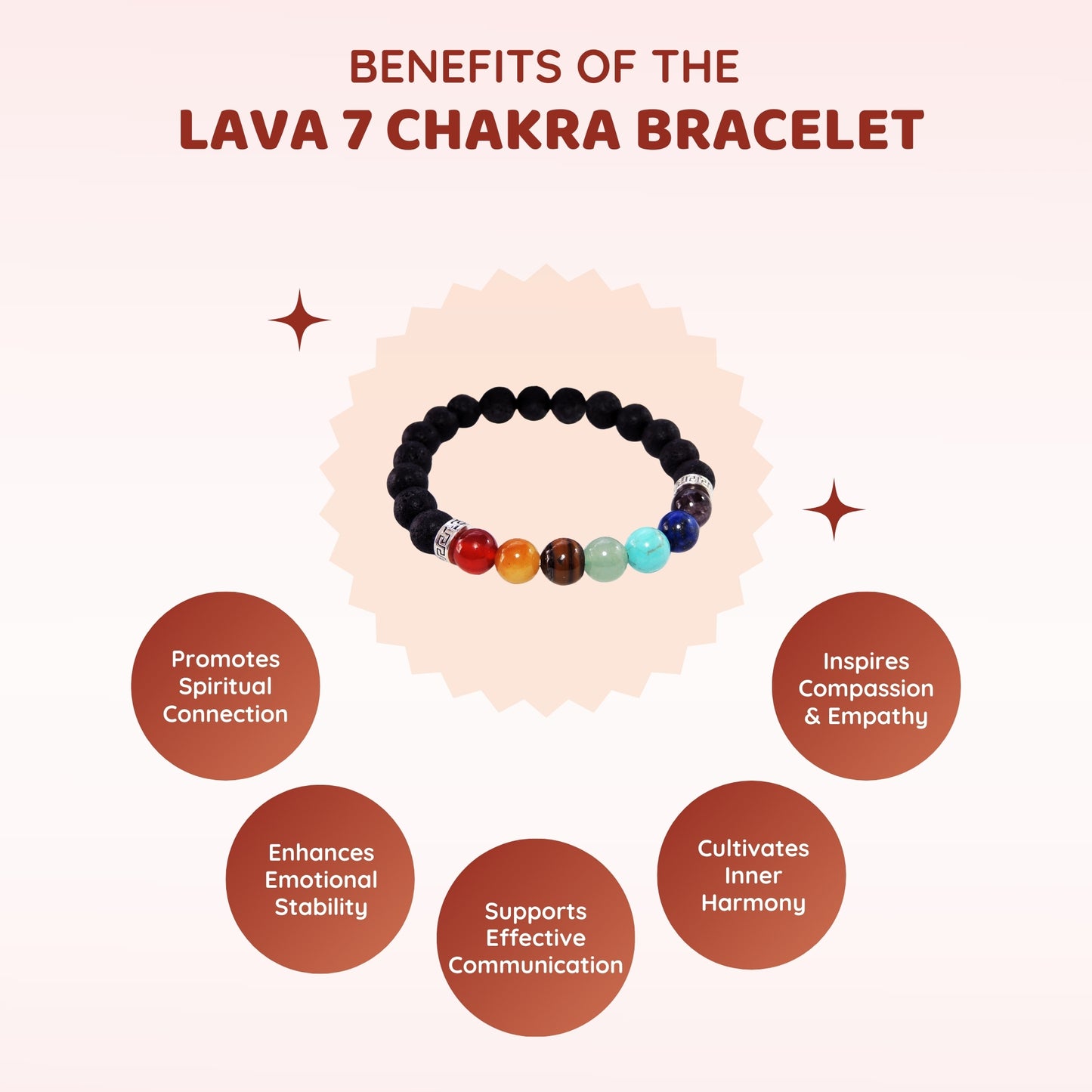 MCGR Lava Chakra Bracelet Unisex for Men and Women