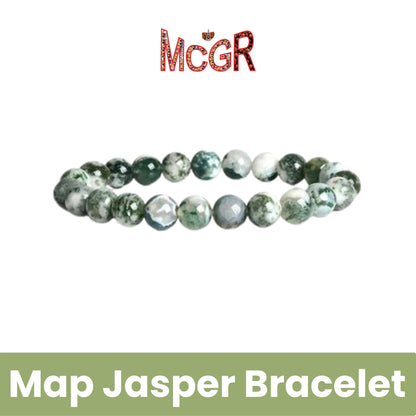 MCGR Map Jasper Feng-Shui Bracelet for Men and Women