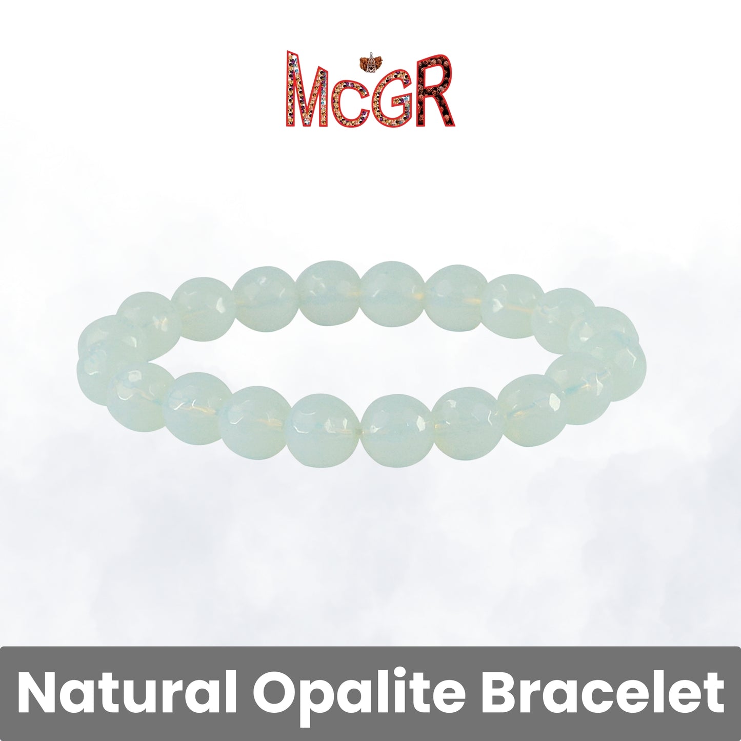 MCGR Natural Opalite Unisex Bracelet for Men and Women
