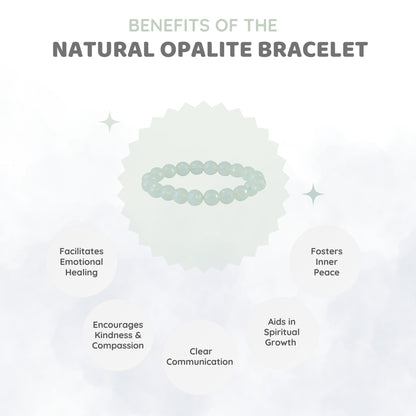 MCGR Natural Opalite Unisex Bracelet for Men and Women