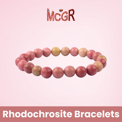 MCGR Rhodochrosite Bracelets for Healing for Men and Women
