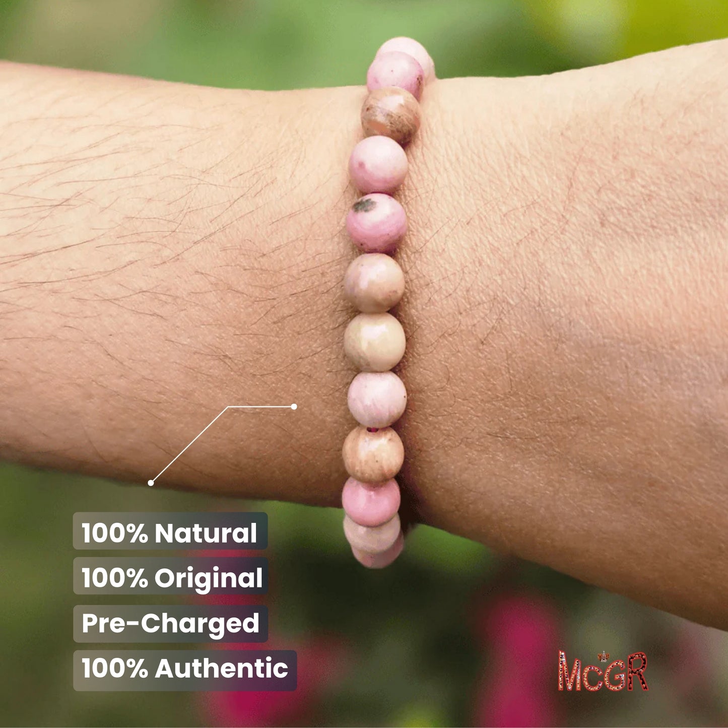 MCGR Rhodochrosite Bracelets for Healing for Men and Women