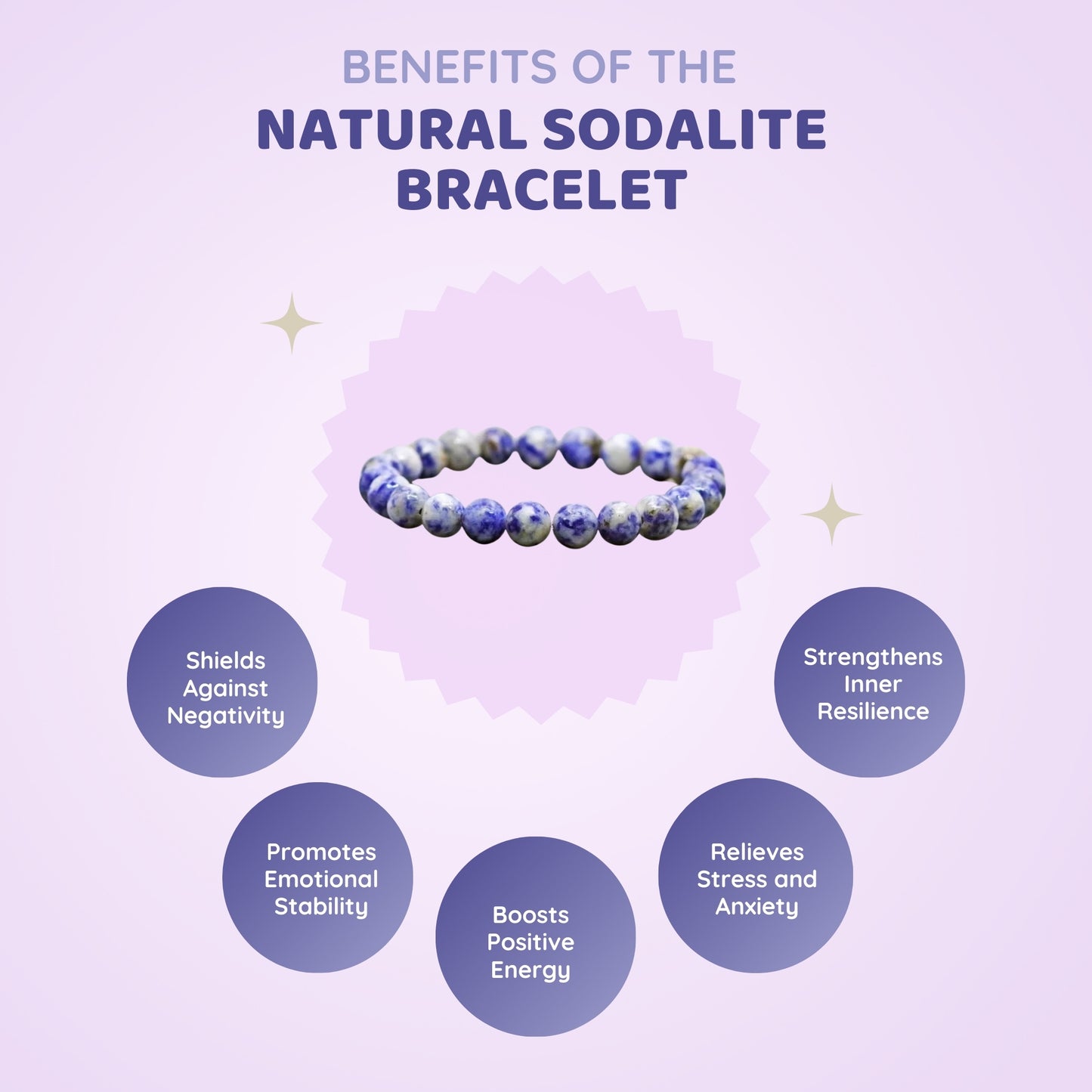 MCGR Sodalite Bracelet For Unisex for Men and Women