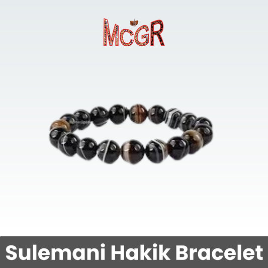 MCGR Natural Sulemani Hakik Unisex Bracelet for Men and Women