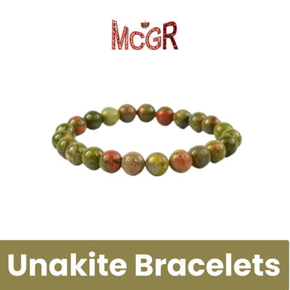 MCGR Natural Unakite Unisex Bracelet for Men and Women