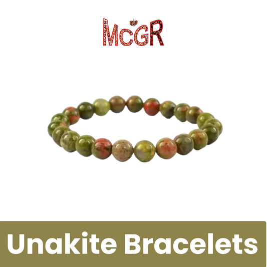 MCGR Natural Unakite Unisex Bracelet for Men and Women