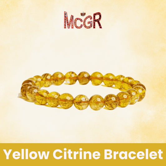 MCGR Yellow Citrine Bracelet for Men and Women