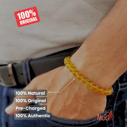 MCGR Yellow Citrine Bracelet for Men and Women